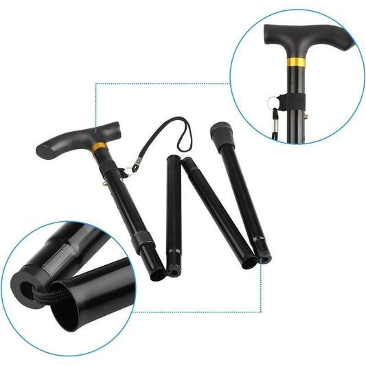 Bastón Plegable Ajustable En Aluminio