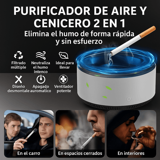Cenicero Purificador 2 en 1