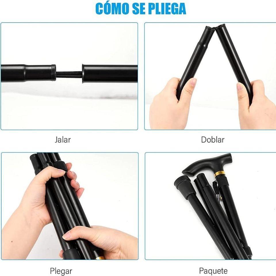 Bastón Plegable Ajustable En Aluminio