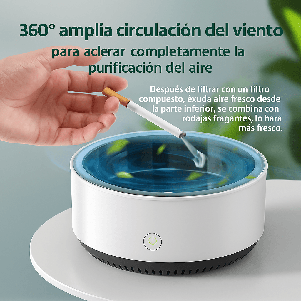 Cenicero Purificador 2 en 1